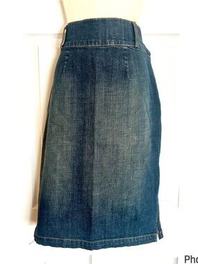 Bisou Bisou Dark Blue Denim Pencil Skirt